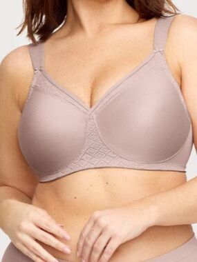 Glamorise Magic Support Seamless T ShirtFull-Coverage Everyday Bra in Taupe